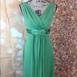 David's Bridal Empire Waist Green E44239 Size 2